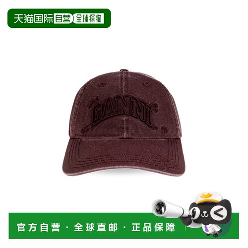 GANNI 女士帽子 B30202676635431 AW2026 酒红色 Baseball cap