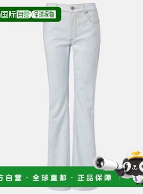 1h可退 潮奢 Etro 艾特罗 女士 Pegaso 刺绣喇叭牛仔裤喇叭裤