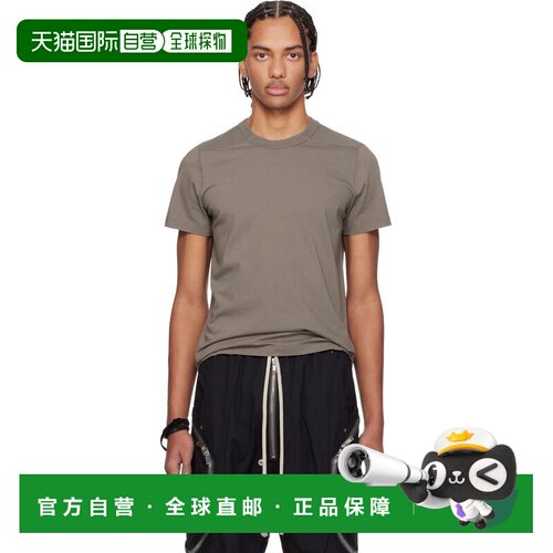 rick owens 瑞克 欧文斯 男士 灰色 Temple Short Level T恤 RU01