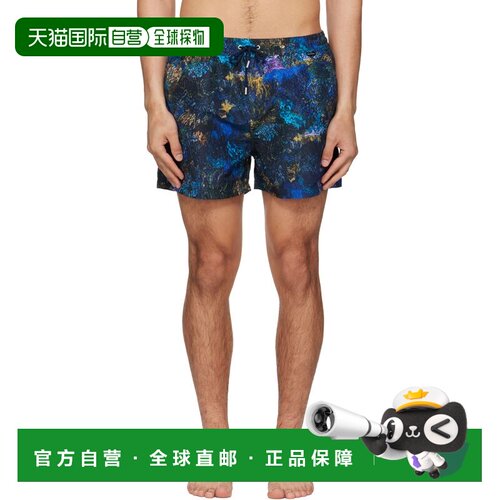 Paul Smith 保罗 史密斯 男士 蓝色 Engrained Blue 泳裤 M1A239B