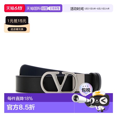 VALENTINO 男士腰带 8Y2T0SQ3UPCM77 SS2026 黑色 BELT H 30 REVE