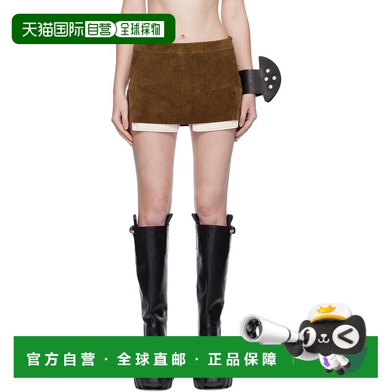 RICK OWENS 女士短裤 RP02E4371LCS134 AW2025 深棕色