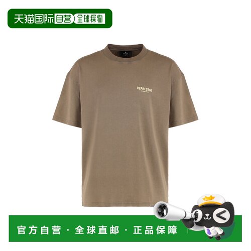 Represent 男士T恤 OCM41114016 SS2026 棕色 Crew 支付后1h可退