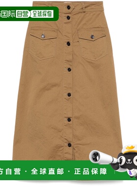 SAINT LAURENT 女士半身裙A字裙长裙 817344Y04VY2100 SS2025