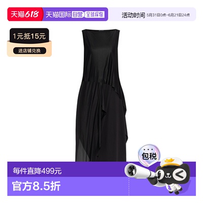 Y-3 女士连衣裙 KD15480BLACK SS2026 黑色 Asymmetrical dress