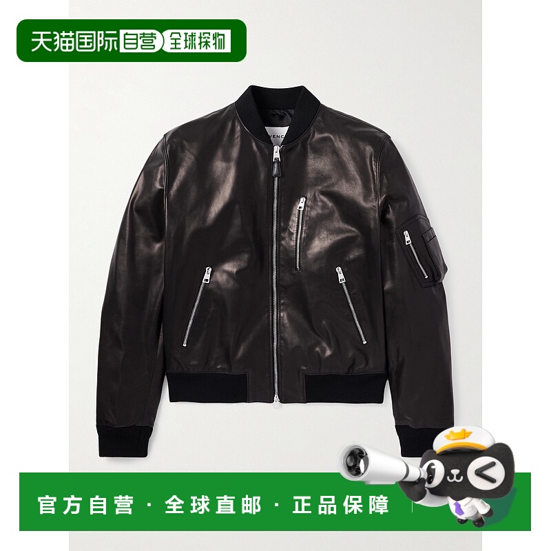 1h可退 潮奢 Givenchy 纪梵希 男士 紀梵希皮革飛行員夾克 BM01DB