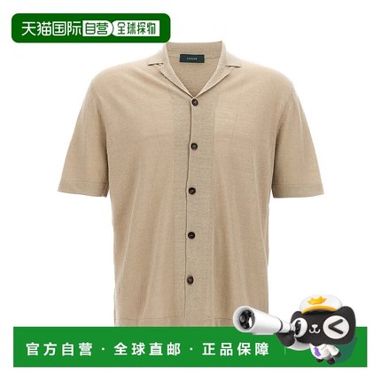 1h可退 潮奢 Zanone 男士 短袖衬衫 810147Z1353 beige米色 舒适