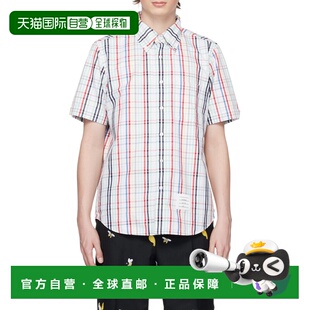 THOM BROWNE 男士衬衫 MWS239AF0273996 CO 白色短袖休闲风