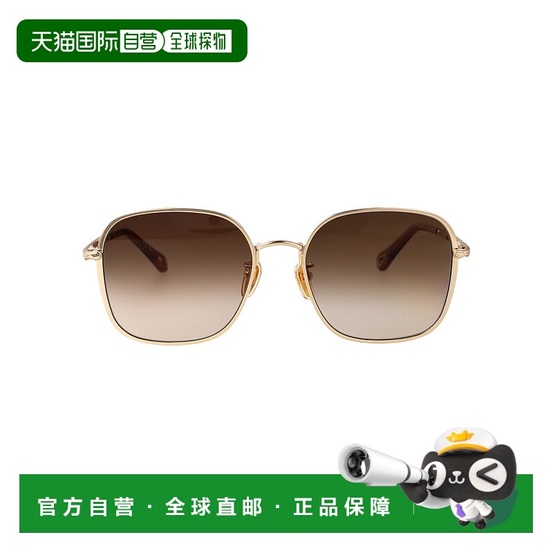 1h可退 CHLOÉ 女士眼镜 CH0255SK003 SS2025 棕色 飞行员太阳镜