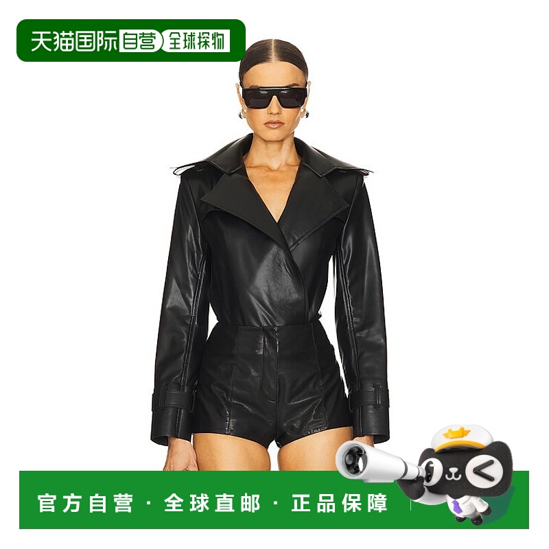 1h可退 潮奢 NORMA KAMALI 诺玛 卡玛丽 女士 双排扣风衣连体衣 S