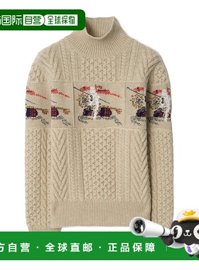 BURBERRY 女士针织衫 81214511 SS2026 花色 EKD Aran 高领毛衣