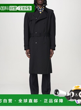 FENDI 男士大衣 FF0830ASCHF0QA1 SS2025 黑色 Cappotto uomo fen