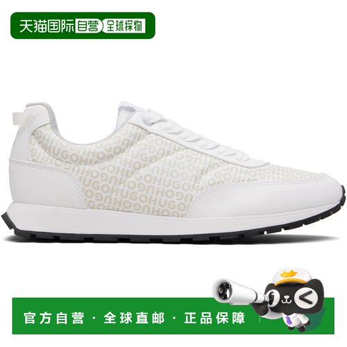 Hugo 雨果 男士 白色 Monogrammed Uppers 运动鞋 50557854男鞋