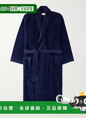 1h可退 潮奢 Derek Rose 德里克 罗斯 男士 束带棉质厚绒布睡袍 5