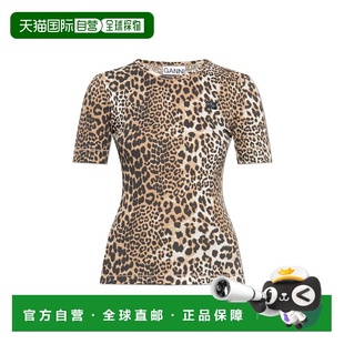 AW2025 浅棕色 GANNI with T44053675943 shirt animal 女士T恤