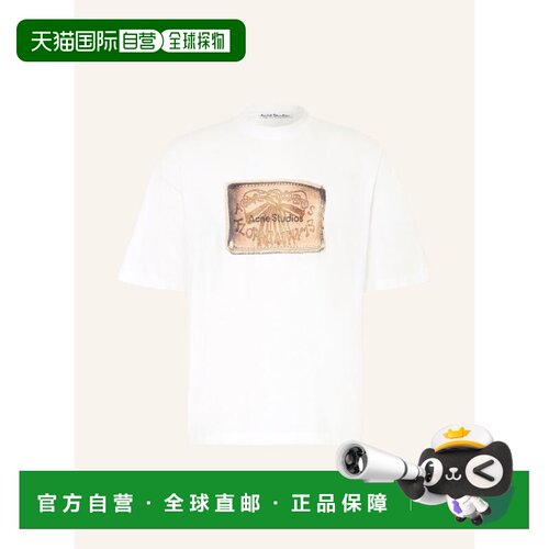 1h可退 ACNE STUDIOS 男士T恤 100292500811000 CO 白色 T-shirt