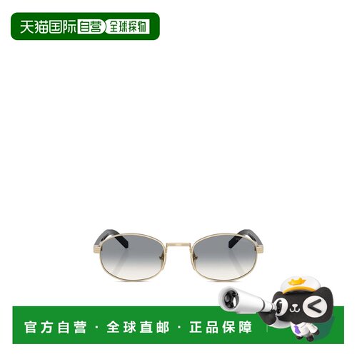 1h可退 PRADA 女士眼镜 0PRB53SZVN02C49 SS2025 灰色 椭圆框太阳