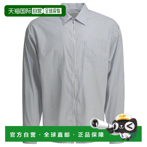 PRADA 男士衬衫 SC855189FF022XSOOO SS2026 蓝色 Striped shirt