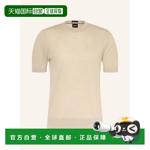 1h可退 BOSS 男士T恤 100299385812000 CO 浅棕色 Knitted shirt