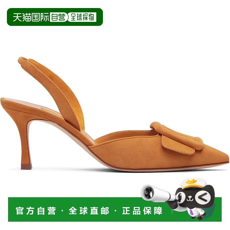 1h可退 潮奢 MANOLO BLAHNIK 莫罗 伯拉尼克 女士 黄褐色 Maysli
