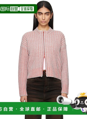 1h可退 潮奢 Eckhaus Latta 女士 灰色 & 红色 Poet 开衫 8082ELP