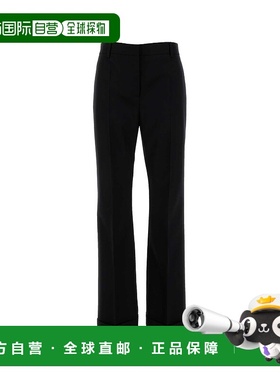 PRADA 女士休闲裤 P293ISOOO108NF0002 SS2025 黑色直筒裤喇叭裤