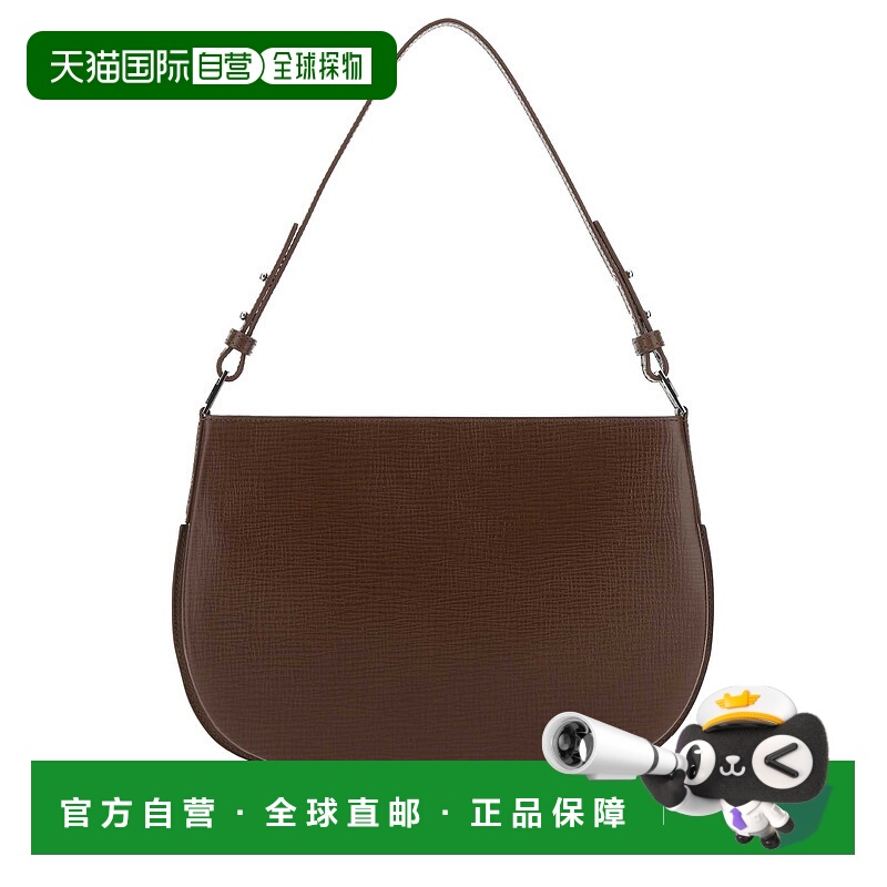 1h可退 潮奢 BY FAR 女士 ISSA 棕色皮革肩包 22CRISSSTCELARTABA