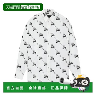 WDBL122213UWH 衬衫 SS2022 白色 WE11DONE 印花图案衬衫 男士