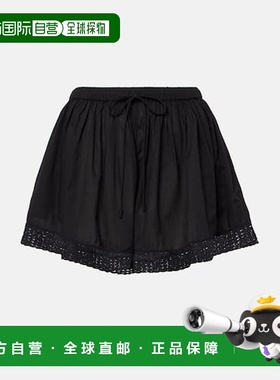 1h可退 潮奢 ULLA JOHNSON 女士 Isla 棉质短裤 black黑色 舒适时