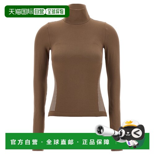 FENDI 女士T恤 FAF365AQC9F1QYK AW2025 浅棕色半高领针织衫
