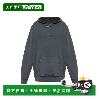 BALMAIN 男士卫衣 FH1JT047BC72YGD CO 黑色 Vintage  Embroidere