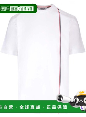 1h可退 潮奢 Thom Browne 汤姆 布朗 男士 RWB 条纹 T 恤 MJS252A