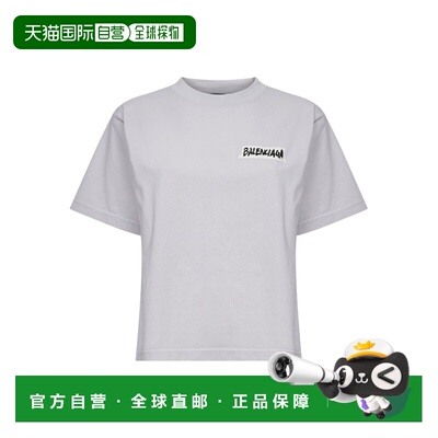 BALENCIAGA 女士T恤 850990TTVL69012 SS2026 白色【付后1h可退】