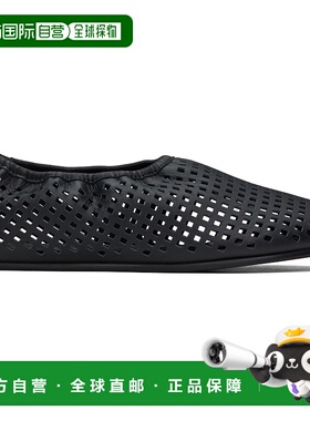 1h可退 潮奢 ST.AGNI 女士 黑色穿孔芭蕾鞋 R25117BLK