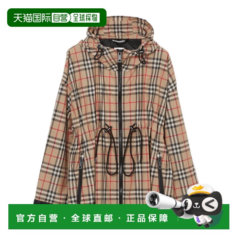 BURBERRY 女士西服 80629471 CO 花色 格纹连帽夹克外套