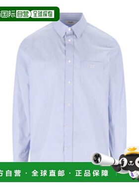 CELINE 男士衬衫 2C982841W01KA AW2025 白色 翻领长袖衬衫男装