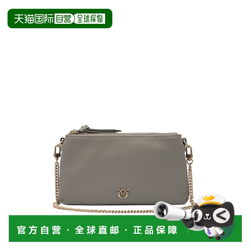 1h可退 PINKO 女士斜挎包 105359A0QOI68Q AW2025 灰色 徽标单肩