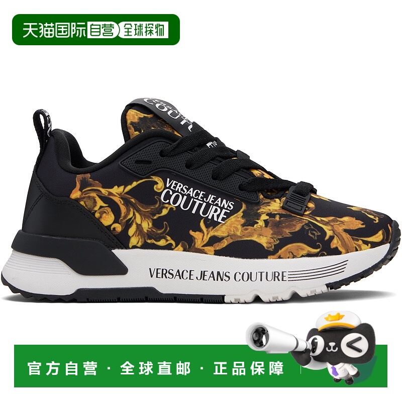 1h可退 潮奢 Versace Jeans 范思哲 女士 黑色 Barocco 运动鞋 E7