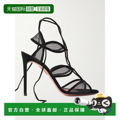 1h可退 潮奢 AQUAZZURA 女士 Fatal Attraction 105 山羊皮边网纱