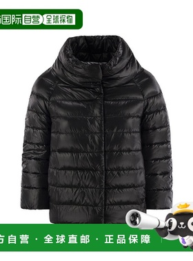 HERNO 女士外套 PI0046DIC9300 AW2024 黑色 黑色七分袖衔缝羽绒