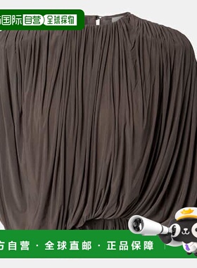 1h可退 潮奢 magda butrym 女士 垂褶针织上衣 brown棕色 舒适时