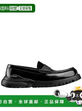 DIOR 男士商务休闲鞋 3LO151ZJQH969 SS2025 黑色 COMBAT 徽标细