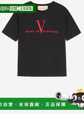 VALENTINO 男士T恤 8V3MG16PBAQ0NR SS2026 黑色 T-SHIRT