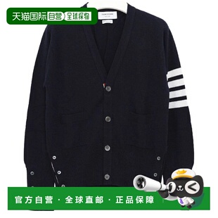 THOM BROWNE 男士针织毛衣 MKC001A00011415 CO 蓝色羊绒开衫