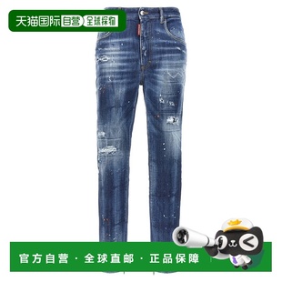 潮奢 腰带袢带牛仔裤 Dsquared2 女士 S72LB0736S3 二次方 1h可退