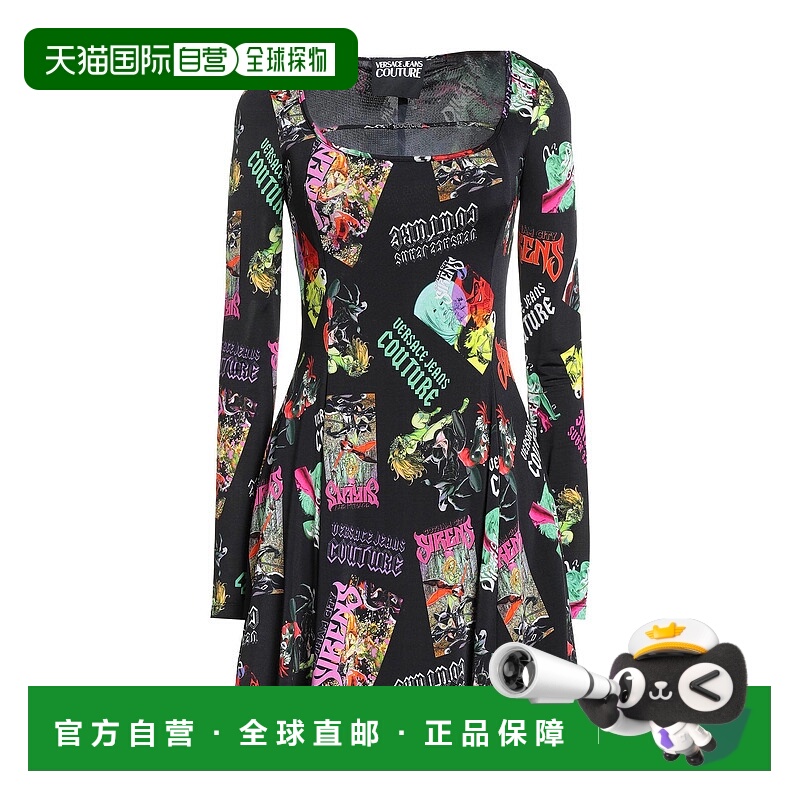 1h可退 潮奢 versace 范思哲 女士 短款连衣裙 black黑色 舒适时