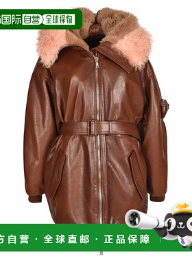 PRADA 女士外套 56A05811KDF0005 AW2022 棕色皮草