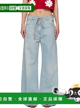 1h可退 潮奢 Msgm 女士 蓝色 Wide-Leg 牛仔裤 3841MDP234L2572