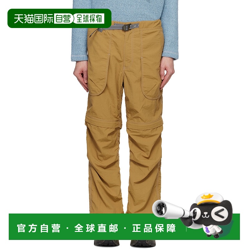 1h可退 潮奢 And Wander 男士 驼色 NY 2Way 工装裤 5744252130