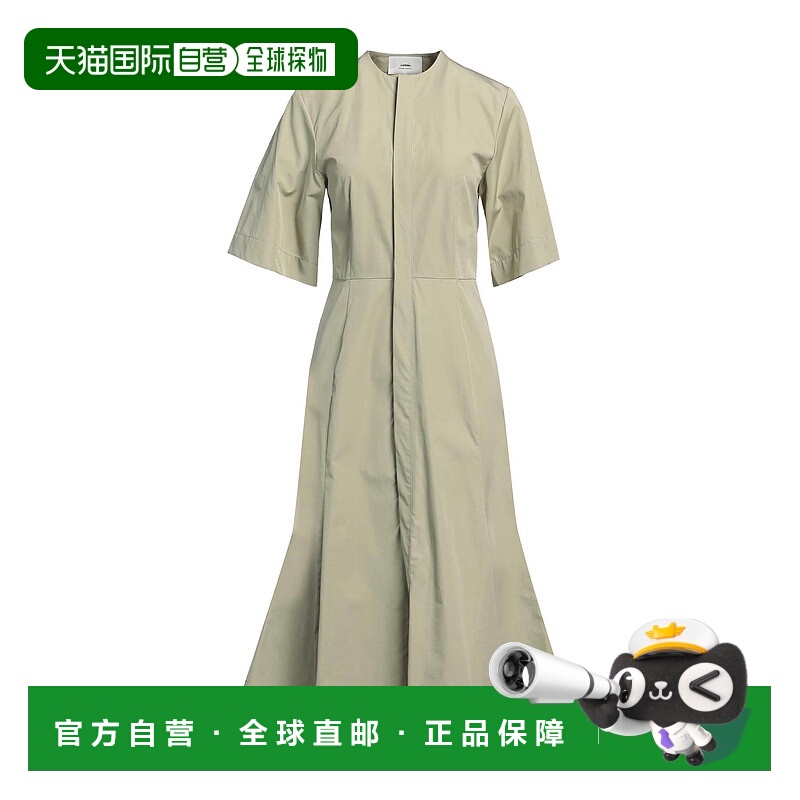 1h可退 潮奢 Ami Paris 女士 中长连衣裙 green绿色 舒适时尚